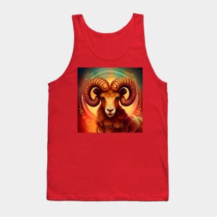 Zodiac Sign ARIES - Fantasy Illustration of astrology Aries Tank Top